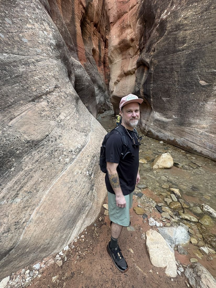 Jesse in a slot canyon